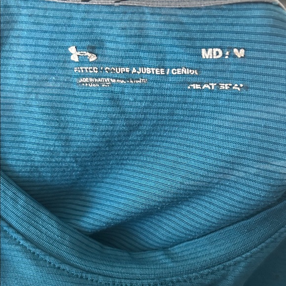 Under Armour Men's Teal Short Sleeve Tee - Picture 3 of 3